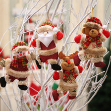 Load image into Gallery viewer, Merry Christmas Plush Doll Ornaments Santa Claus Snowman Elk Pendant Xmas Tree Hanging Decorations Festive Party New Year Decor
