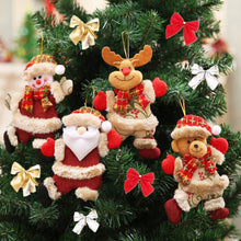 Load image into Gallery viewer, Merry Christmas Plush Doll Ornaments Santa Claus Snowman Elk Pendant Xmas Tree Hanging Decorations Festive Party New Year Decor
