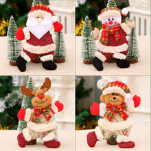 Load image into Gallery viewer, Merry Christmas Plush Doll Ornaments Santa Claus Snowman Elk Pendant Xmas Tree Hanging Decorations Festive Party New Year Decor
