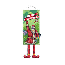Load image into Gallery viewer, Merry Christmas Hanging Flag Santa Claus Christmas Tree Christmas Porch Door Balcony Banner Christmas Snowman New Year Navidad Decor

