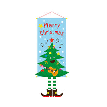 Load image into Gallery viewer, Merry Christmas Hanging Flag Santa Claus Christmas Tree Christmas Porch Door Balcony Banner Christmas Snowman New Year Navidad Decor
