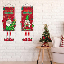 Load image into Gallery viewer, Merry Christmas Hanging Flag Santa Claus Christmas Tree Christmas Porch Door Balcony Banner Christmas Snowman New Year Navidad Decor
