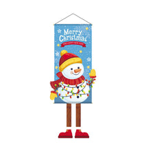 Load image into Gallery viewer, Merry Christmas Hanging Flag Santa Claus Christmas Tree Christmas Porch Door Balcony Banner Christmas Snowman New Year Navidad Decor
