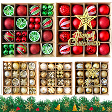 Load image into Gallery viewer, Christmas Tree Decoration Balls Xmas Ornaments Ball Glitter Hanging Ball New Year Party Pendant Decor Prop Gift Supplies
