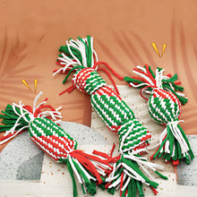 Load image into Gallery viewer, Puppy Christmas Gift Pet Cotton Chew Rope Knot Toy Dog Cleaning Teeth Bite-Resistant Dog Bite Toy Dog Supplies for Xmas New Year Gift
