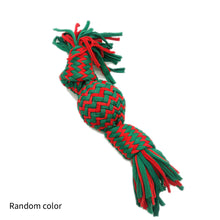Load image into Gallery viewer, Puppy Christmas Gift Pet Cotton Chew Rope Knot Toy Dog Cleaning Teeth Bite-Resistant Dog Bite Toy Dog Supplies for Xmas New Year Gift
