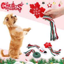 Load image into Gallery viewer, Pet Supplies Christmas Gift Puppy Dog Cotton Linen Braided Rope Molar Clean Chew Knot Play Toy Large Small Dog Toys
