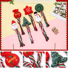 Load image into Gallery viewer, Pet Supplies Christmas Gift Puppy Dog Cotton Linen Braided Rope Molar Clean Chew Knot Play Toy Large Small Dog Toys
