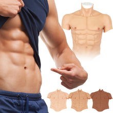 Load image into Gallery viewer, Cosplay Male Abdominal Muscle Suit Fake Belly Muscle Men's Chest Crossdresser Macho Realistic Silicone Muscle Artificial Simulation
