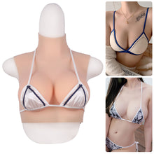 Load image into Gallery viewer, High Neckline Hollowed Out Yiru High Elasticity Cotton Breast Forms Fake Falsies Artificial Boobs Crossdresser Transvestite Sissy Drag Queen Cosplay Cross-dressing
