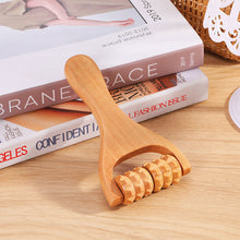 Load image into Gallery viewer, Wooden Body Roller Massager Therapy Massage Tool Foot Face Shoulder Neck Hand Push Roller Massager Body Soothing Massage Tool
