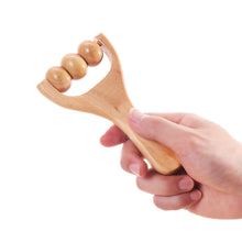 Load image into Gallery viewer, Wooden Body Roller Massager Therapy Massage Tool Foot Face Shoulder Neck Hand Push Roller Massager Body Soothing Massage Tool
