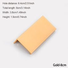 Load image into Gallery viewer, Gold Black Hidden Cabinet Pulls Aluminum Alloy Kitchen Cupboard Handles Drawer Knobs Furniture Handle Bedroom Hardware

