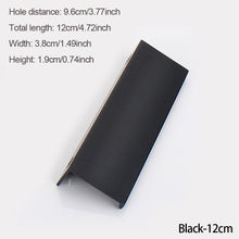 Load image into Gallery viewer, Gold Black Hidden Cabinet Pulls Aluminum Alloy Kitchen Cupboard Handles Drawer Knobs Furniture Handle Bedroom Hardware
