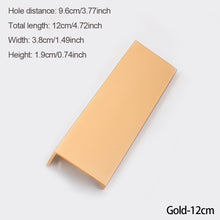 Load image into Gallery viewer, Gold Black Hidden Cabinet Pulls Aluminum Alloy Kitchen Cupboard Handles Drawer Knobs Furniture Handle Bedroom Hardware
