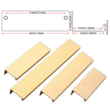 Load image into Gallery viewer, Gold Black Hidden Cabinet Pulls Aluminum Alloy Kitchen Cupboard Handles Drawer Knobs Furniture Handle Bedroom Hardware
