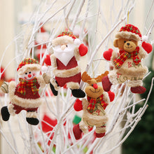 Load image into Gallery viewer, Merry Christmas Ornaments Plush Doll Santa Claus Snowman Christmas Tree Pendant Doll Hang Decoration for Home Noel Natal Happy New Year
