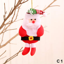 Load image into Gallery viewer, Merry Christmas Ornaments Plush Doll Santa Claus Snowman Christmas Tree Pendant Doll Hang Decoration for Home Noel Natal Happy New Year
