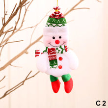 Load image into Gallery viewer, Merry Christmas Ornaments Plush Doll Santa Claus Snowman Christmas Tree Pendant Doll Hang Decoration for Home Noel Natal Happy New Year
