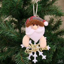 Load image into Gallery viewer, Merry Christmas Ornaments Plush Doll Santa Claus Snowman Christmas Tree Pendant Doll Hang Decoration for Home Noel Natal Happy New Year

