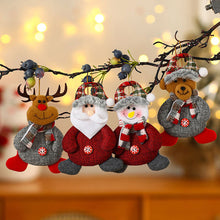 Load image into Gallery viewer, Merry Christmas Ornaments Plush Doll Santa Claus Snowman Christmas Tree Pendant Doll Hang Decoration for Home Noel Natal Happy New Year
