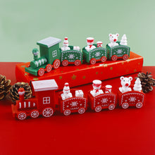 Load image into Gallery viewer, Christmas Plastic Train Ornament Merry Christmas Train Decoration Xmas Cake Baking Oranments Holiday Decor
