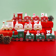 Load image into Gallery viewer, Christmas Plastic Train Ornament Merry Christmas Train Decoration Xmas Cake Baking Oranments Holiday Decor
