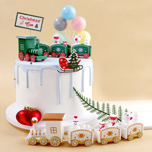 Load image into Gallery viewer, Christmas Plastic Train Ornament Merry Christmas Train Decoration Xmas Cake Baking Oranments Holiday Decor
