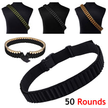 Load image into Gallery viewer, 50 Rounds Shotgun Bandolier Tactical Adjustable Shotgun Shell Belt Carrier for 12 20 Gauge Ga 50 Rounds Holder for Hunting
