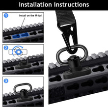Load image into Gallery viewer, Hunting Gun Accessories Steel Sling Swivel Stud Mount Adapter For Mlok Rail Quick Release QD Sling Swivel Mount Adapter
