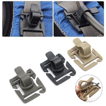 Load image into Gallery viewer, 2Pcs Rotatable Drinking Tube Clip Molle Hydration Bladder Drinking Straw Tube Trap Hose Webbing Camelbak-Water Pack Bag Clips
