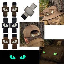 Load image into Gallery viewer, Cat Tiger Eyes Luminous Tactical Patch Hook Fasteners Glow In Dark Combat Applique Armband Patch For Hats Helmet Uniform Backpack
