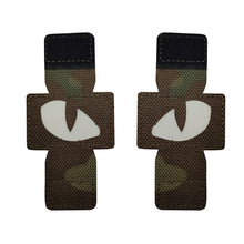 Load image into Gallery viewer, Cat Tiger Eyes Luminous Tactical Patch Hook Fasteners Glow In Dark Combat Applique Armband Patch For Hats Helmet Uniform Backpack
