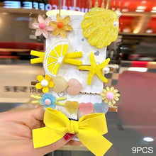 Load image into Gallery viewer, 9pcs/set Cute Flower Seashell Hair Clips for Girls Children Lovely Hairpins Kids Hair Pins Barrettes Hair Accessories
