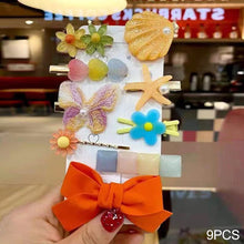 Load image into Gallery viewer, 9pcs/set Cute Flower Seashell Hair Clips for Girls Children Lovely Hairpins Kids Hair Pins Barrettes Hair Accessories
