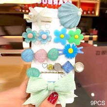 Load image into Gallery viewer, 9pcs/set Cute Flower Seashell Hair Clips for Girls Children Lovely Hairpins Kids Hair Pins Barrettes Hair Accessories

