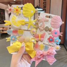 Load image into Gallery viewer, 9pcs/set Cute Flower Seashell Hair Clips for Girls Children Lovely Hairpins Kids Hair Pins Barrettes Hair Accessories
