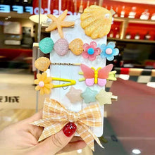Load image into Gallery viewer, 9pcs/set Cute Flower Seashell Hair Clips for Girls Children Lovely Hairpins Kids Hair Pins Barrettes Hair Accessories
