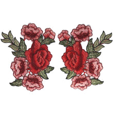 Load image into Gallery viewer, Embroidery Rose Flower Patch Applique DIY Crafts Sticker for Dress Bag Clothes Accessories Badges Sew On Sewing Accessories
