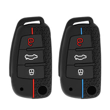 Load image into Gallery viewer, Silicone Car Key 3 Button Key Cases Cover Keychain Protection Fob For Audi A1 A3 A6 C5 C6 Q3 Q2 Q7 R8 S3 S6 RS3 RS6 A4 Accessories
