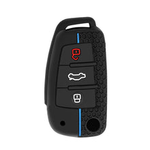 Load image into Gallery viewer, Silicone Car Key 3 Button Key Cases Cover Keychain Protection Fob For Audi A1 A3 A6 C5 C6 Q3 Q2 Q7 R8 S3 S6 RS3 RS6 A4 Accessories
