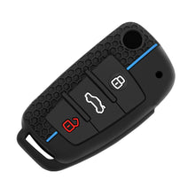 Load image into Gallery viewer, Silicone Car Key 3 Button Key Cases Cover Keychain Protection Fob For Audi A1 A3 A6 C5 C6 Q3 Q2 Q7 R8 S3 S6 RS3 RS6 A4 Accessories
