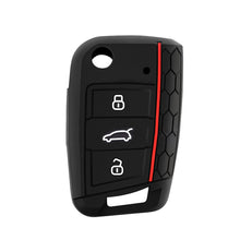 Load image into Gallery viewer, 3 Button Key Silicone Car Key Cases Cover Keychain Folding Remote Key Fob Protection For VW Golf 7 MK7 Accessories

