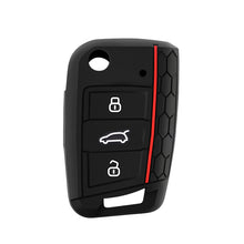 Load image into Gallery viewer, 3 Button Key Silicone Car Key Cases Cover Keychain Folding Remote Key Fob Protection For VW Golf 7 MK7 Accessories
