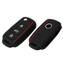 Load image into Gallery viewer, Silicone Car Key 3 Button Key Cases Cover Keychain Protection For VW Golf 4 5 6 7 Bora Jetta POLO MK4 MK6 Bora Passat B5 B6 Superb Tiguan Beetle Accessories
