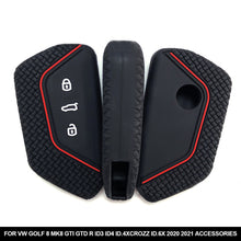 Load image into Gallery viewer, Silicone Car Key 3 Button Key Cases Cover Keychain Protection For VW Golf 8 Mk8 GTI GTD R ID3 ID4 ID.4XCROZZ ID.6X 2020 2021 Accessories
