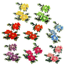 Load image into Gallery viewer, 1pair Embroidery Flower Patch Applique DIY Crafts Sticker for Dress Bag Clothes Accessories Badges Sew On Sewing Accessories

