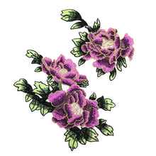 Load image into Gallery viewer, 1pair Embroidery Flower Patch Applique DIY Crafts Sticker for Dress Bag Clothes Accessories Badges Sew On Sewing Accessories
