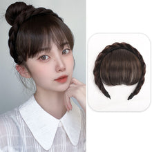 Load image into Gallery viewer, Wig Bangs Hairband Natural Forehead Wig Patch Invisible Traceless Fake Bangs Hair Hoop Simple Convenient Hair Accessory
