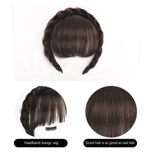 Load image into Gallery viewer, Wig Bangs Hairband Natural Forehead Wig Patch Invisible Traceless Fake Bangs Hair Hoop Simple Convenient Hair Accessory
